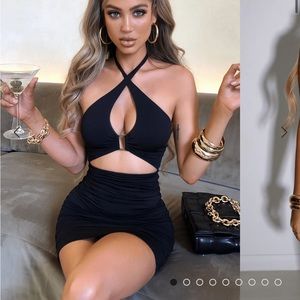 ANNETTA MINI DRESS - BLACK NWT baby boo